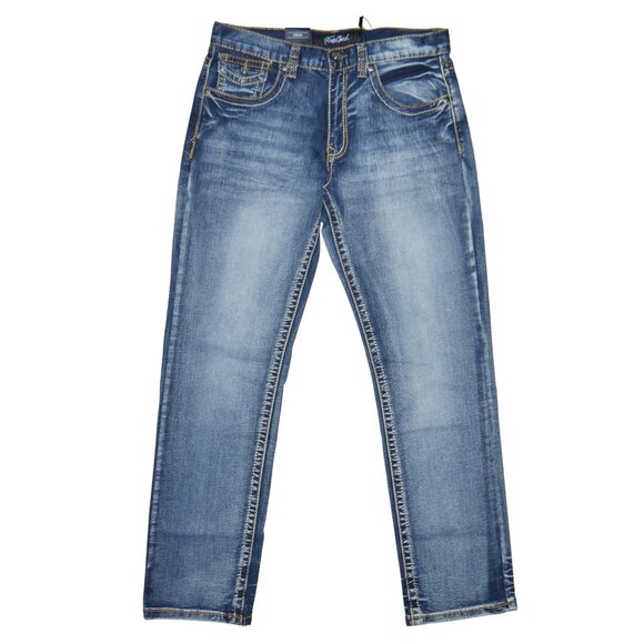 NEW True Luck Embroidered Jeans Men's Size 32x32 Straight leg BKE NWT - Picture 2 of 9